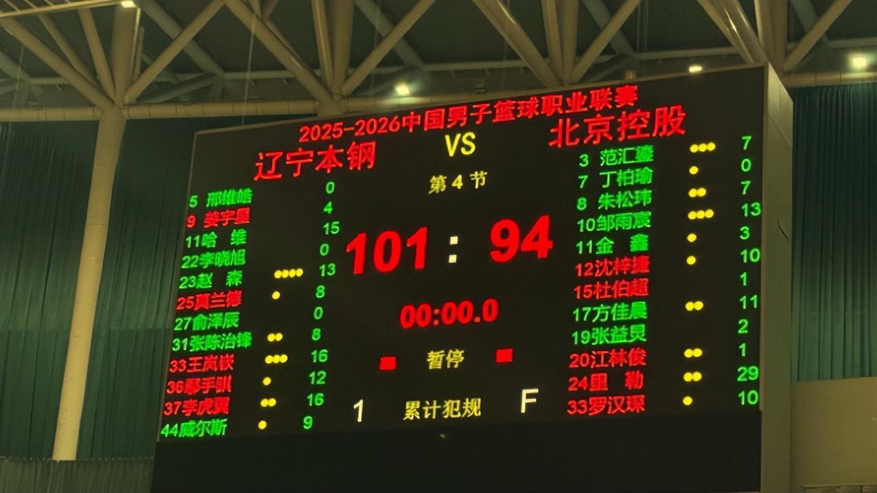 开云官方网站-赵继伟作壁上观！哈维首秀15分,布罗金顿现场学习,辽篮101:94北控